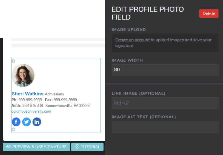 Remplacement image et création du compte