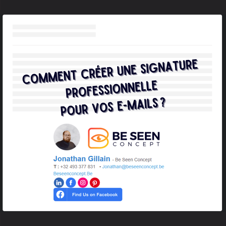 Photo article signature email