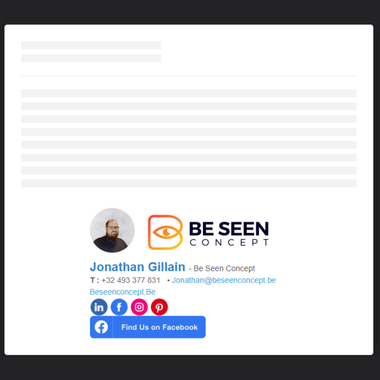 Prévisualisation de la signature
